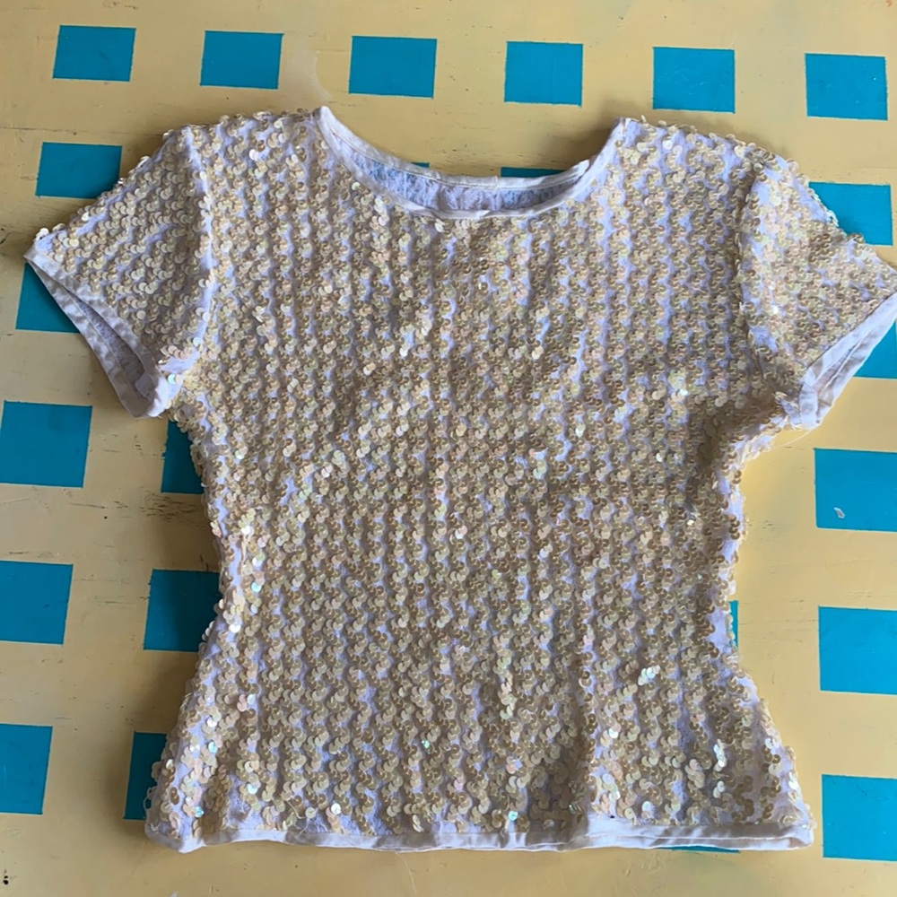Yellow sequin shirt! All handmade !!